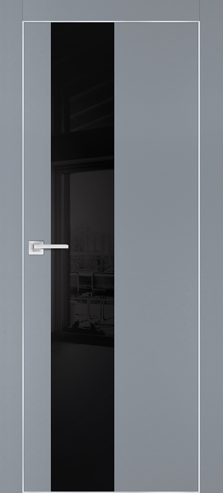 Фото Межкомнатная дверь PX-6  AL кромка с 4-х ст. Серый матовый