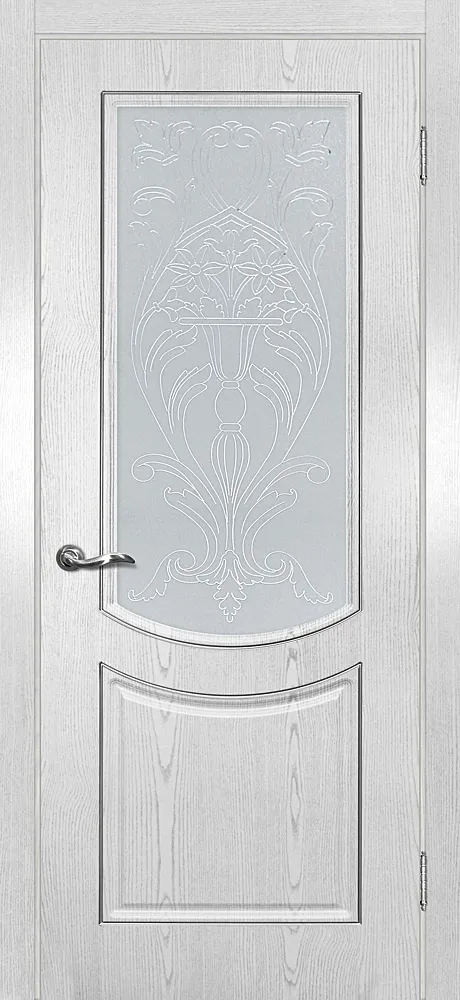 Фото Межкомнатная дверь Сиена-3 Дуб жемчужный