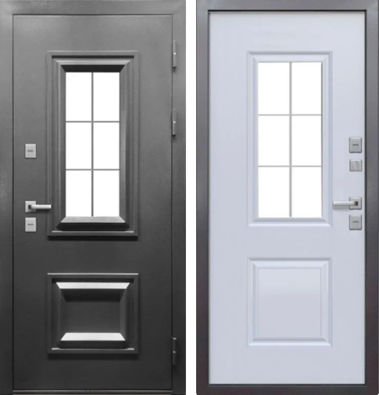 Фото Дверь MXD ТЕРМО ТИТУЛ « ТТ » Стеклопакет Букле Графит DIS007169